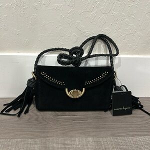Nanette Lepore | Women’s Collette Crossbody Black Suede W/Tassles